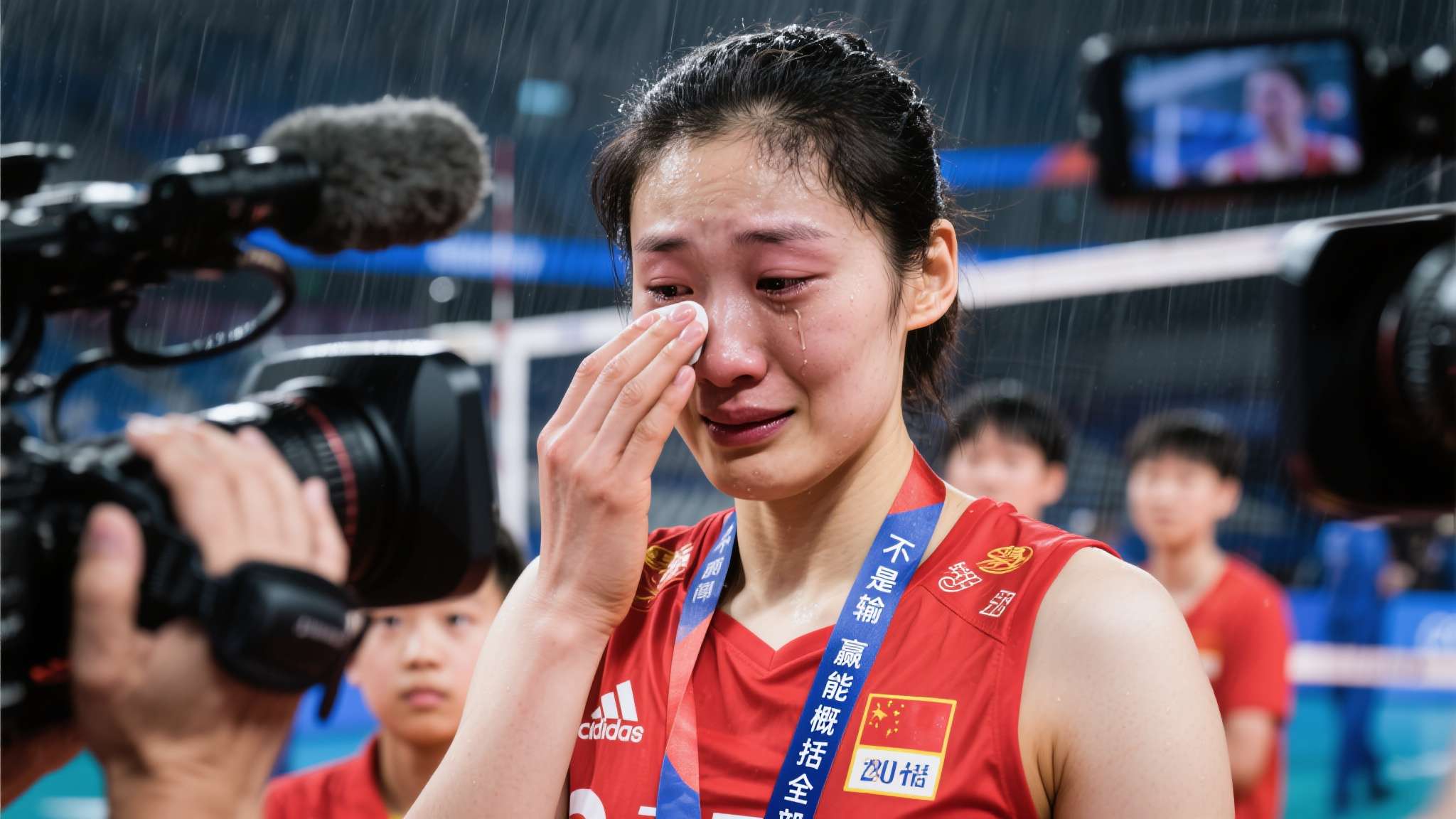 中国女排龚翔宇回家 *纵使收官结果并非如愿,但在风雨洗礼之下,将士们用汗水书写出来的人间温情让所有业